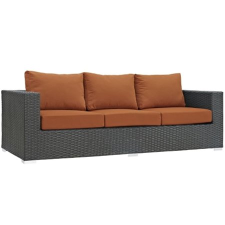 EAST END IMPORTS Sojourn Outdoor Patio Sofa- Canvas Tuscan EEI-1860-CHC-TUS